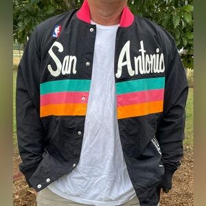 NWT Vintage 1994-95 MBA Mitchell & Ness San Antonio Spurs Warmup Jacket (44 L)